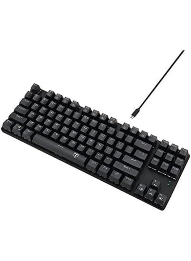 تي-داجر لوحة مفاتيح ميكانيكية T-DAGGER TGK313 - مفاتيح زرقاء (Blue Switch) - سلكية (USB) - إضاءة RGB بألوان قوس قزح - تخطيط إنجليزي وعربي - لون أسود - Image 3