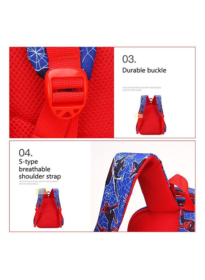 3D Spiderman Kids Backpack Red/Blue - Image 5
