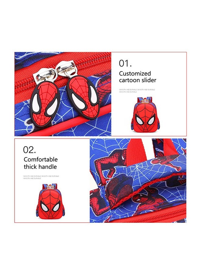3D Spiderman Kids Backpack Red/Blue - Image 4