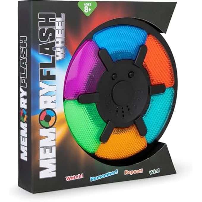 6-IN-1 ROUND MEMORY GAME MACHINE, HANDHELD ELECTRONIC MEMORY GAME WITH LIGHTS AND SOUNDS, PUZZLE CREATIVE INTERACTIVE GAME TOY MEMORY TRAINING, HOLIDAY GIFT - Image 1