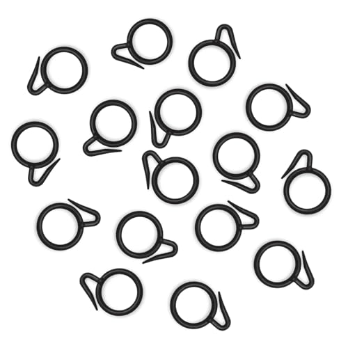 ProKart Premium Plastic Curtain Ring Hook for Doors Windows Bathroom Curtains 1.25 inch Ring Suitable for 1 inch Rod (Brown, 50) - Image 2