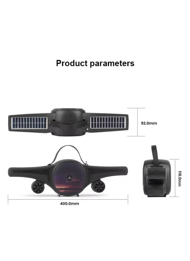Kisonli - Portable Solar Speaker , simple and elegant appearance ,light switch LED , with TF & U disk card playback  Good Quality, Model SC21 - Image 1