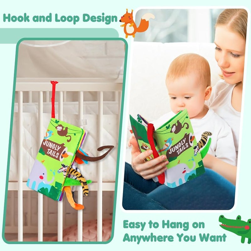 beiens Baby Books Toys, Touch and Feel Crinkle Cloth Book for Infant Baby 0-3-6-12-18 Months, Early Development Interactive Stroller Soft Toys, Newborn Gifts for Boys Girls - Image 5
