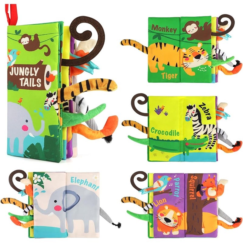 beiens Baby Books Toys, Touch and Feel Crinkle Cloth Book for Infant Baby 0-3-6-12-18 Months, Early Development Interactive Stroller Soft Toys, Newborn Gifts for Boys Girls - Image 1