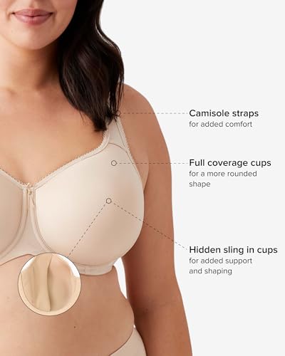 Wacoal Women's Basic Beauty Contour T-Shirt Bra, Sand, 32C - Image 2