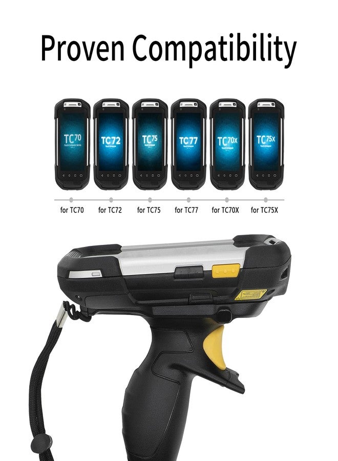 IYOUBOL Trigger Handle for Zebra Symbol TC70 TC72 TC75 TC77 TC70x TC75x Handheld Barcode Scanner Mobile Computer - P/N: TRG-TC7X-SNP1-02 TRG-TC7X-SNP1-01 Secure Snap-On Design - Image 3