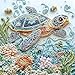 Blueforest Embroidery Sea Turtle 500 Piece Puzzles for Adults Easy Large Piece Puzzle for Seniors Challenge Art Jigsaw Puzzles for Gifts Birthday Party Games Family 20 20 inch Dust Free Puzzle - Image 2
