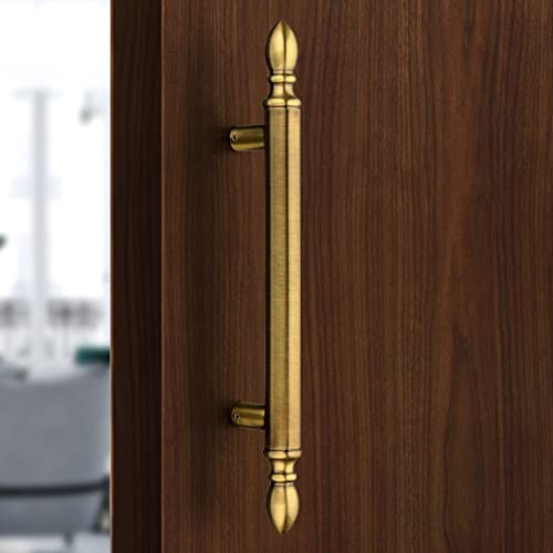 Plantex Altros Main Door Handle/14 Inch Door Handle for Main Door/Pull Push Antique Door Handle/Home & Door Decor/3 Years Warranty Pack of 1 (106, Brass Antique Finish) - Image 1