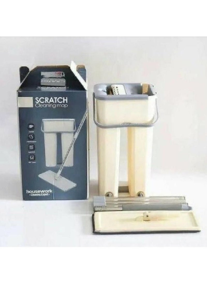 Ideal Pack Scratch Cleaning mop Double Color Mop Floor Mop Dust Push Mop 1x Bucket 2x Mop pad - Image 2