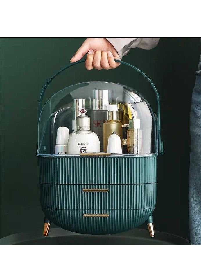 Organizer and holder for makeup tools and accessories One acrylic door and 2 drawers Organizer to organize all your makeup tools - Image 3