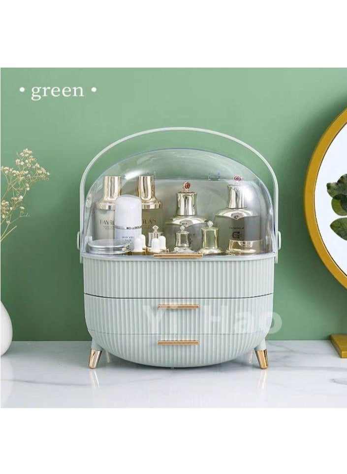 Organizer and holder for makeup tools and accessories One acrylic door and 2 drawers Organizer to organize all your makeup tools - Image 4