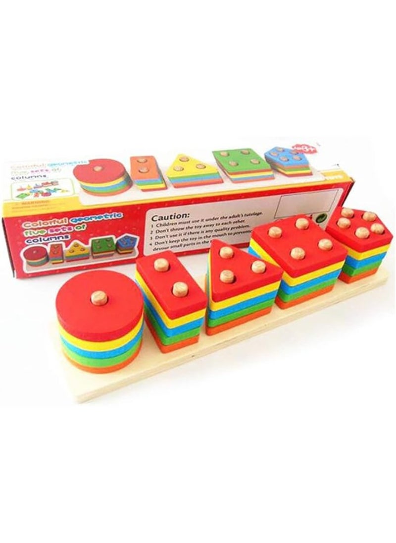 Generic - 2 Pieces Shape Sorting Educational Toys for Kids – Fun Learning with Colorful Geometric Designs - Image 1