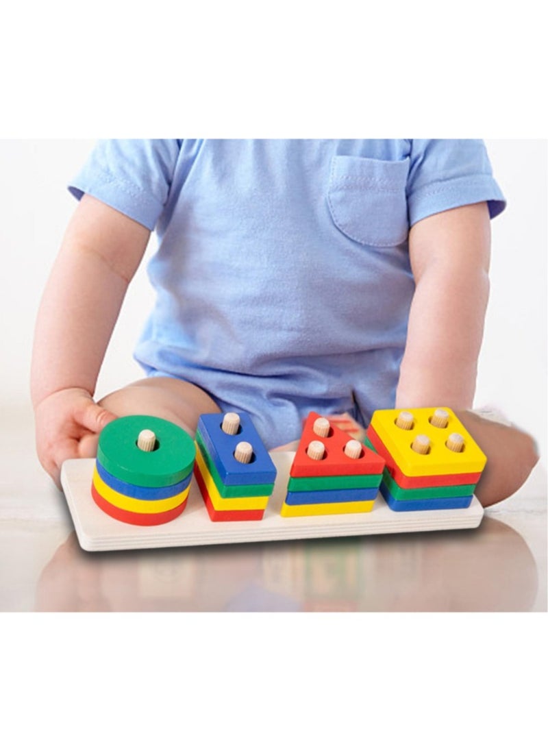Generic - 2 Pieces Shape Sorting Educational Toys for Kids – Fun Learning with Colorful Geometric Designs - Image 1