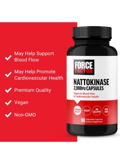 Force Factor Force Factor, Nattokinase, 2,000 FU, 90 Vegetable Capsules  - Image 3