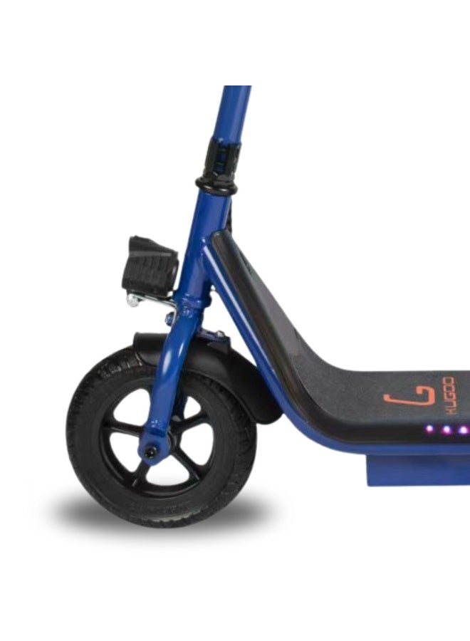 Mini Electric Delivery Scooter for Kids, Seated E-Bike with Large Rear Cargo Basket, Blue - Image 3
