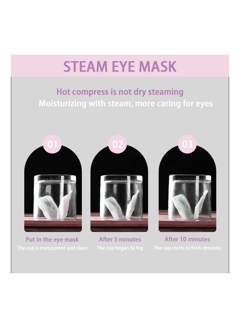 Heated Eye Mask, 20Pairs Steam Eye Mask, Heated Eye Mask for Dry Eyes, Warm Eye Compress, Eye Care Steam Warm Eye Mask, Relaxation  Eye Strain, Fatigue Disposable Moist Hot Compress Eye Patch (Lavend - Image 3