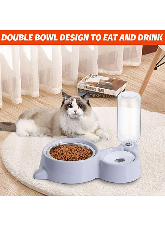 SKY-TOUCH Cat Dog Food Dish Bowl, Pet Food Dish Bowl And Auto Gravity Pet Water Dispenser, Cat Bowl Set For Small Medium Dogs And Cats - Image 2