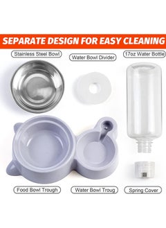 SKY-TOUCH Cat Dog Food Dish Bowl, Pet Food Dish Bowl And Auto Gravity Pet Water Dispenser, Cat Bowl Set For Small Medium Dogs And Cats  - Image 3