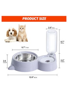 SKY-TOUCH Cat Dog Food Dish Bowl, Pet Food Dish Bowl And Auto Gravity Pet Water Dispenser, Cat Bowl Set For Small Medium Dogs And Cats  - Image 4