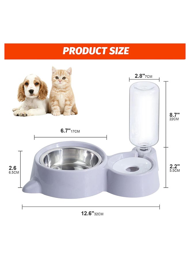 SKY-TOUCH Cat Dog Food Dish Bowl, Pet Food Dish Bowl And Auto Gravity Pet Water Dispenser, Cat Bowl Set For Small Medium Dogs And Cats - Image 4