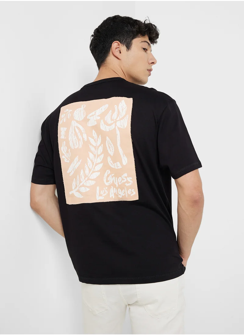 جس Patch At Back Crew Neck T-Shirt