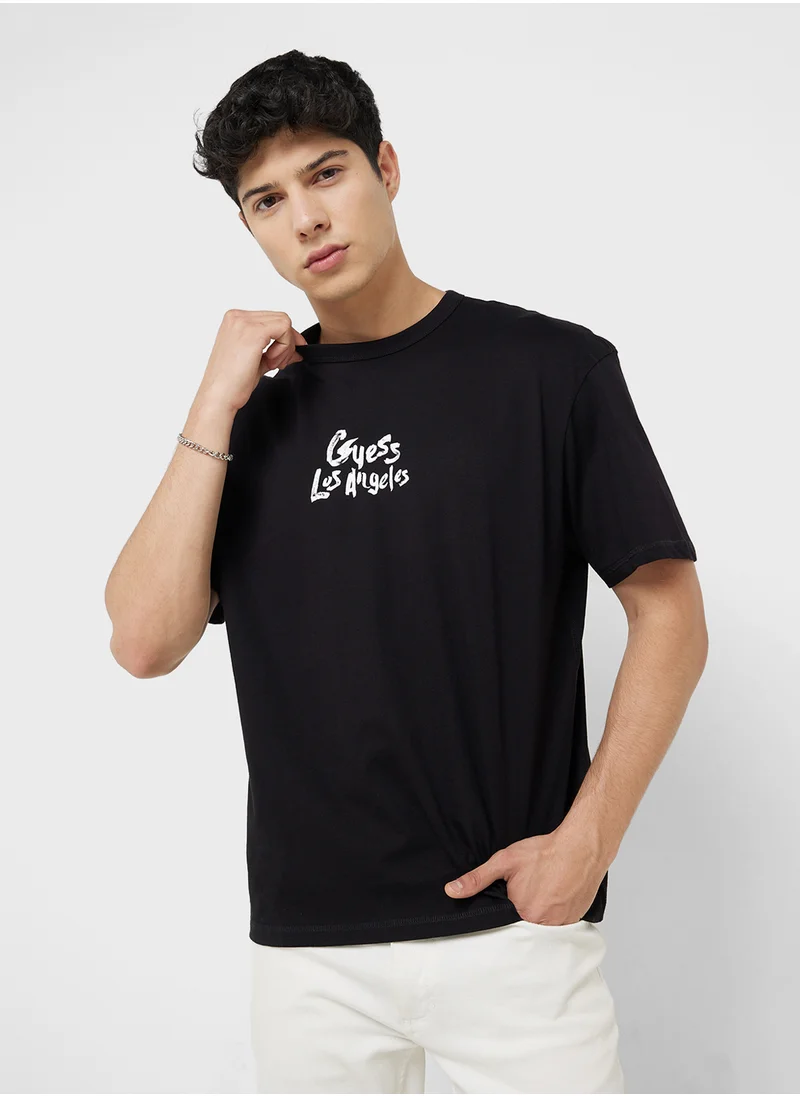 جس Patch At Back Crew Neck T-Shirt