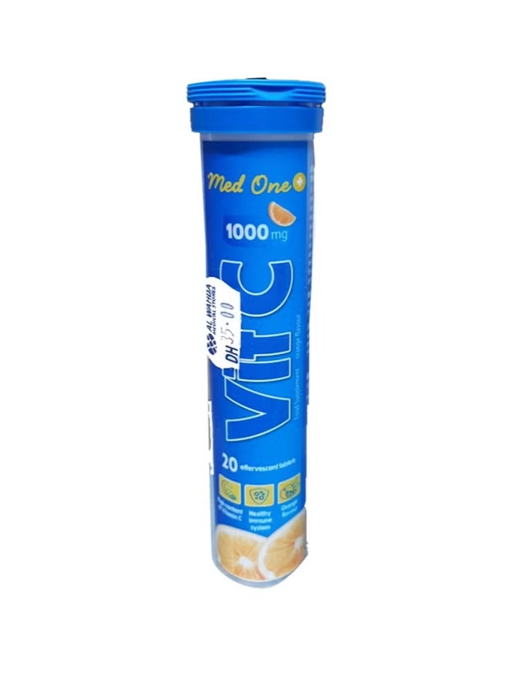 Vitamin C 1000Mg Orange Effervescent Tablets 20S