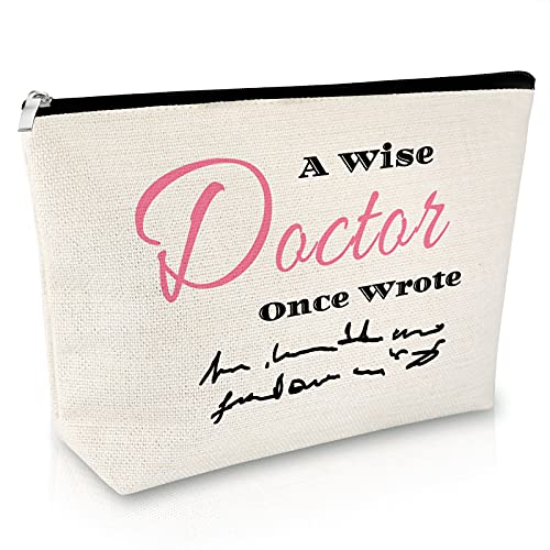 Sfodiary Doctor Gifts for Women Makeup Bag Doctor Appreciation Gift Christmas Thank You Presents for Women Cosmetic Bags Travel Pouch Keepsake for Graduation Birthday Travel Pouch - Image 1