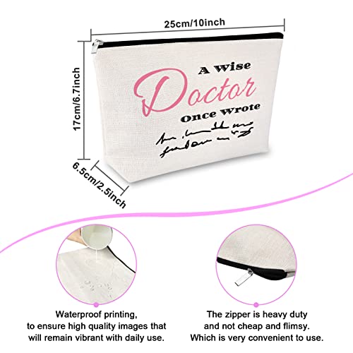 Sfodiary Doctor Gifts for Women Makeup Bag Doctor Appreciation Gift Christmas Thank You Presents for Women Cosmetic Bags Travel Pouch Keepsake for Graduation Birthday Travel Pouch - Image 2