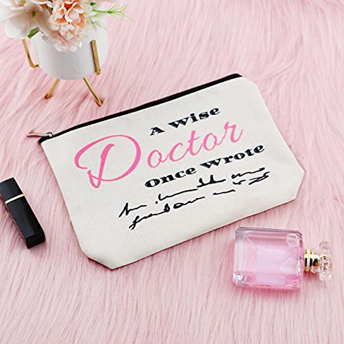 Sfodiary Doctor Gifts for Women Makeup Bag Doctor Appreciation Gift Christmas Thank You Presents for Women Cosmetic Bags Travel Pouch Keepsake for Graduation Birthday Travel Pouch - Image 5