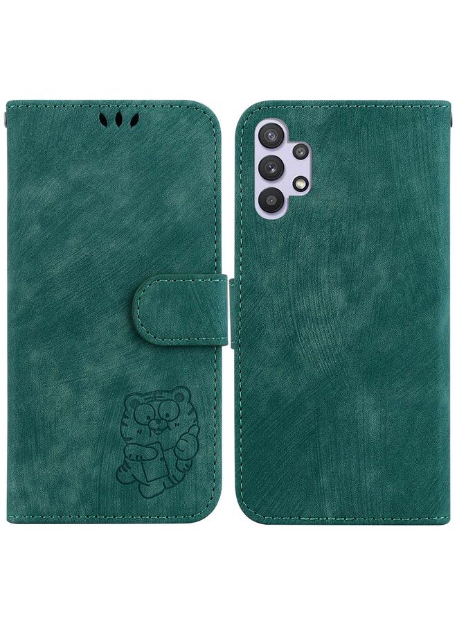 S-TOP Case For Samsung Galaxy A32 5G Little Tiger Embossed Leather Phone Case - Image 1