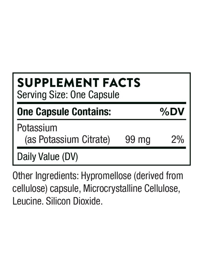 Thorne سترات البوتاسيوم - مكمل بوتاسيوم عالي الامتصاص لدعم الكلى والقلب والهيكل العظمي* - 90 كبسولة - Image 2