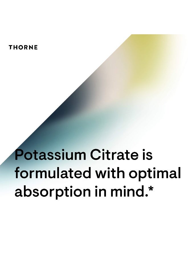 Thorne سترات البوتاسيوم - مكمل بوتاسيوم عالي الامتصاص لدعم الكلى والقلب والهيكل العظمي* - 90 كبسولة - Image 4