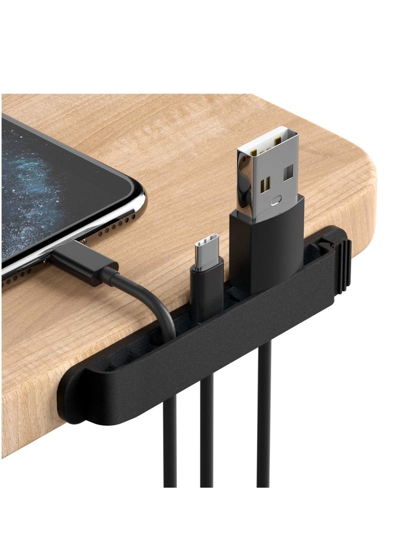 KASTWAVE Cable Clips, 3 Pack Cord Organizer Charger Cable Management for Organizing Home Office Desk Phone Car Cable Wire, Self Adhesive Cord Holders - Image 1