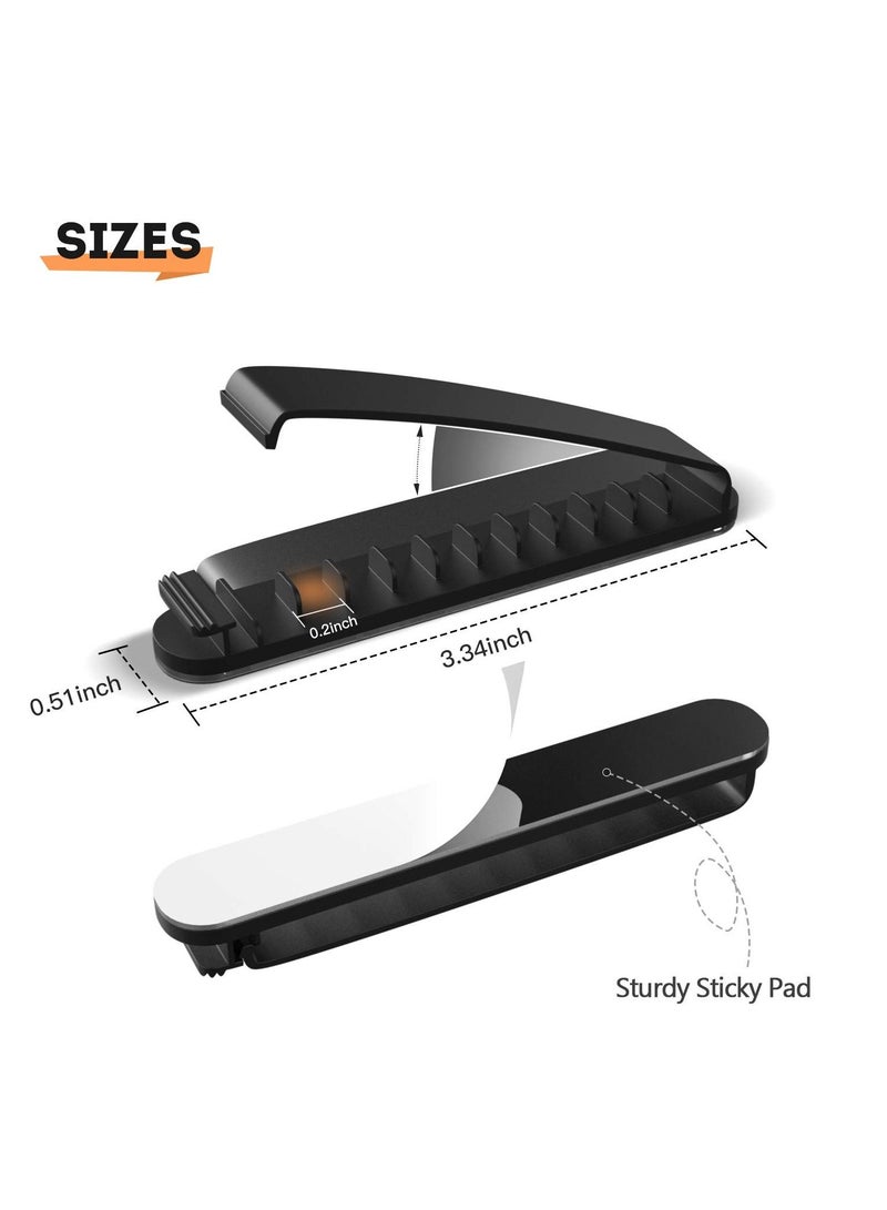 KASTWAVE Cable Clips, 3 Pack Cord Organizer Charger Cable Management for Organizing Home Office Desk Phone Car Cable Wire, Self Adhesive Cord Holders - Image 3