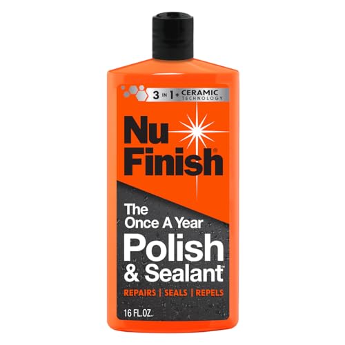 Nu Finish Once a Year Polish and Sealant, Car Polish and Paint Sealant with 3-in-1 Ceramic Technology to Repair, Seal and Repel, 16 fl oz Bottle - Image 1