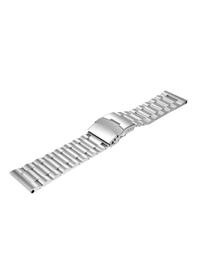 ISank Replacement Smart Watch Band For Garmin Fenix 5x Silver - Image 2