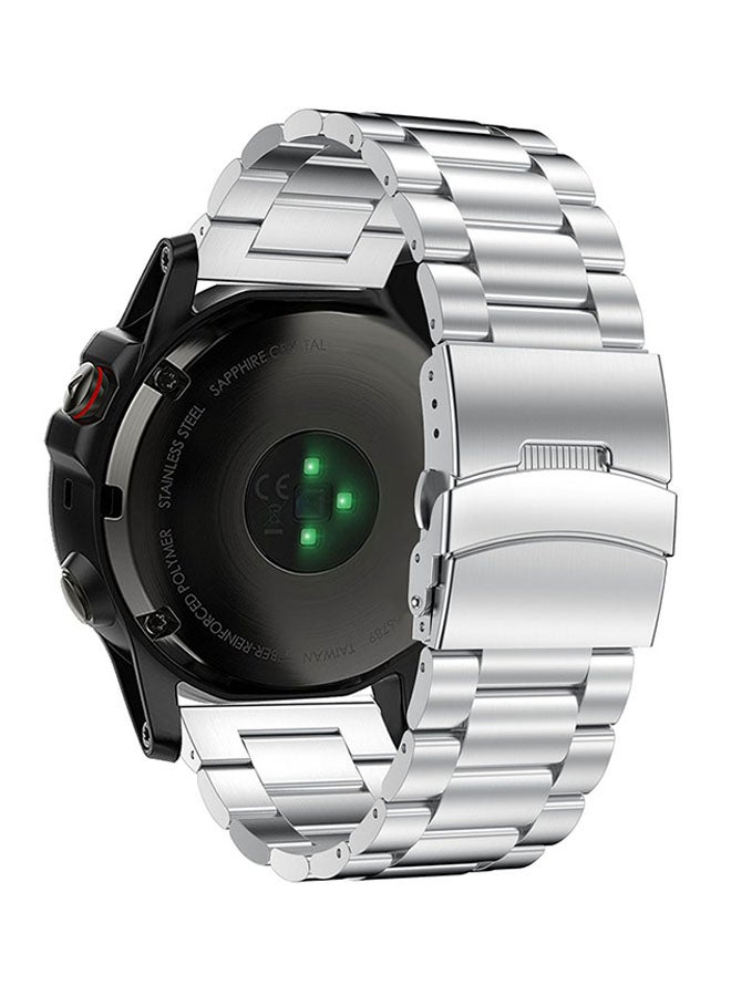 ISank Replacement Smart Watch Band For Garmin Fenix 5x Silver - Image 3