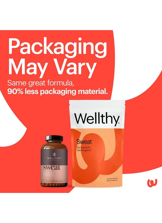 WELLTHY - Sweat Thermogenic Fat Burner Pills All Natural Metabolism Booster And Appetite Suppressant For Men And Women Increased Metabolism Supplement That Helps Promote Increased Weight Loss - Image 1