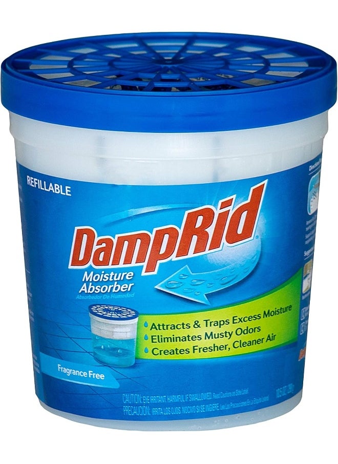 DampRid - DampRid Refillable Moisture Absorber, 10.5 oz. Cups, 4 Pack, Fragrance Free - Image 1