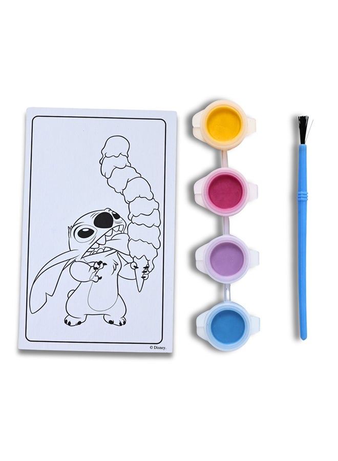 Disney Stitch Paint by Number | 1 Art Board, 4 Paints & 1 Paint Brush | Easy to Follow Color Keys |Age 3+ - Image 4