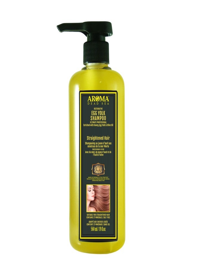 AROMA DEAD SEA Honey & Egg yolk & Olive Oil Shampoo. Saloon Grade, For Straightened Hair, Restores Natural Hair Balance For healty And Shiny Hair. 16.9 fl.oz - Image 1