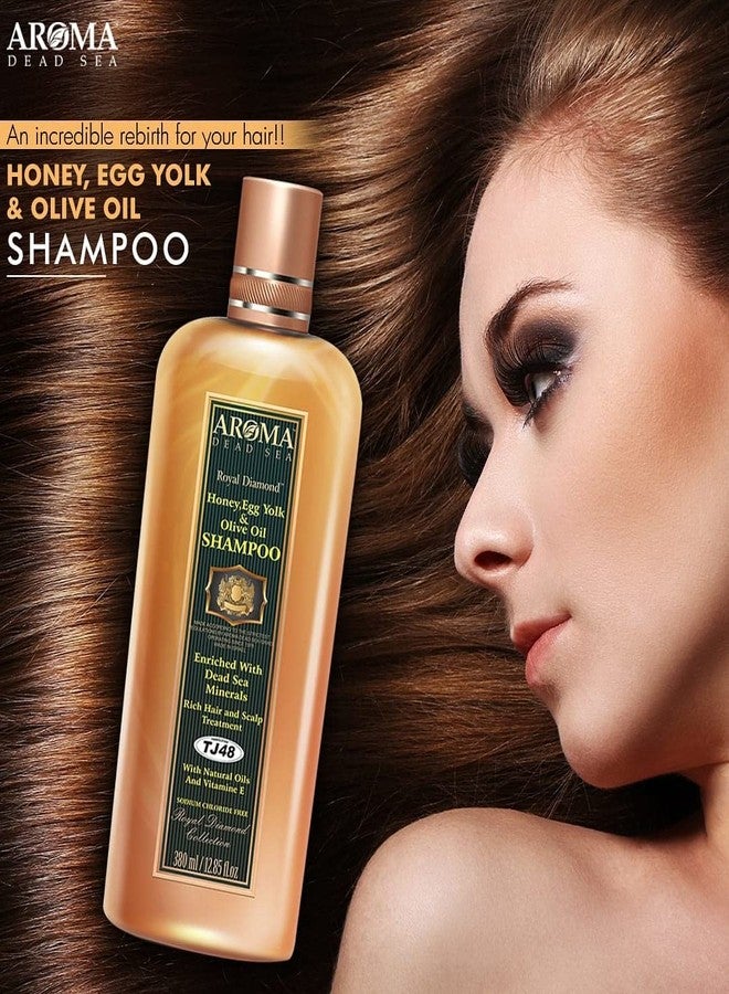 AROMA DEAD SEA Honey & Egg yolk & Olive Oil Shampoo. Saloon Grade, For Straightened Hair, Restores Natural Hair Balance For healty And Shiny Hair. 16.9 fl.oz - Image 3