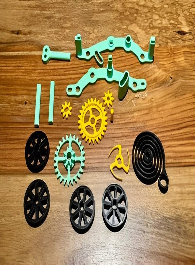 Beoals Mechanical Clock Parts Set, Gears and Components Kit, Mint Green and Gold, 12 Pieces, Multicolor - Image 3