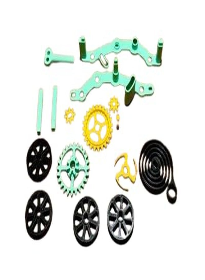 Beoals Mechanical Clock Parts Set, Gears and Components Kit, Mint Green and Gold, 12 Pieces, Multicolor - Image 1