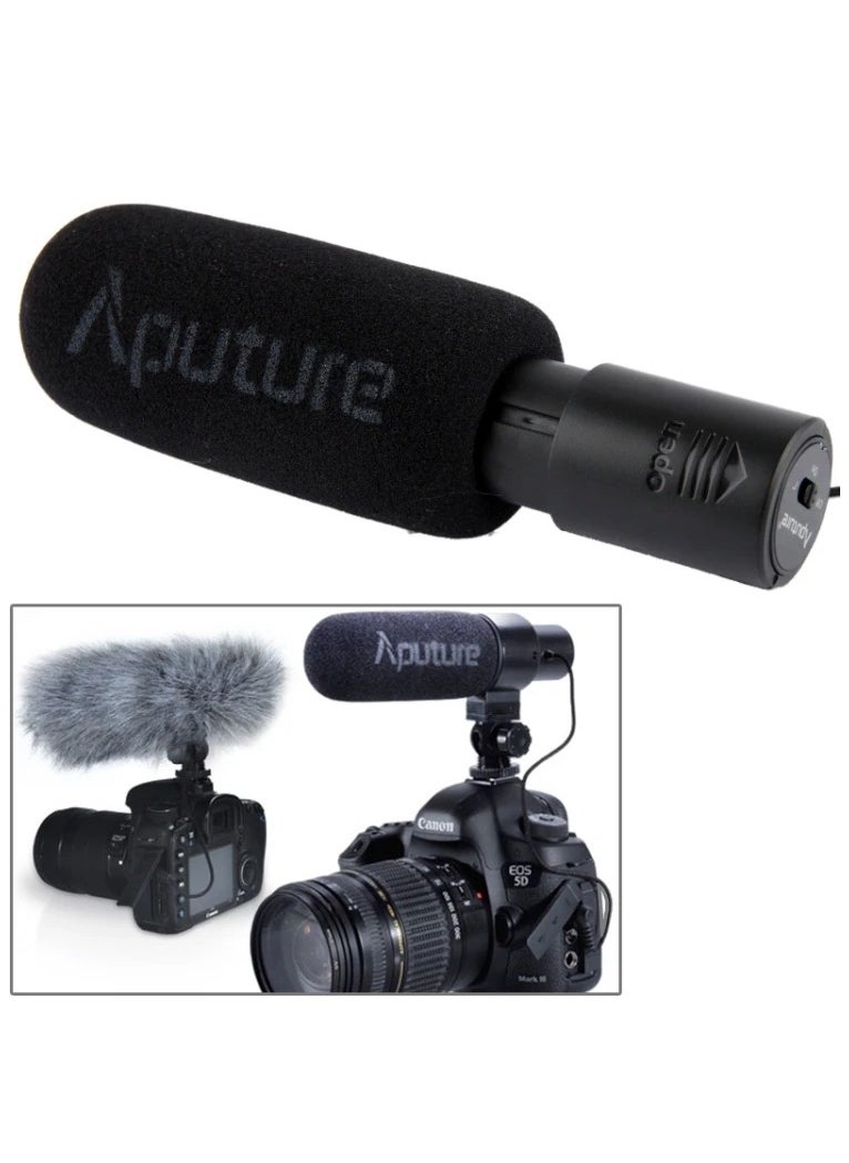 Aputure Aputure V-MIC D1 Directional Condenser Shotgun Microphone, Support 360 Degree Pan / 180 Degree Tilt  - Image 1
