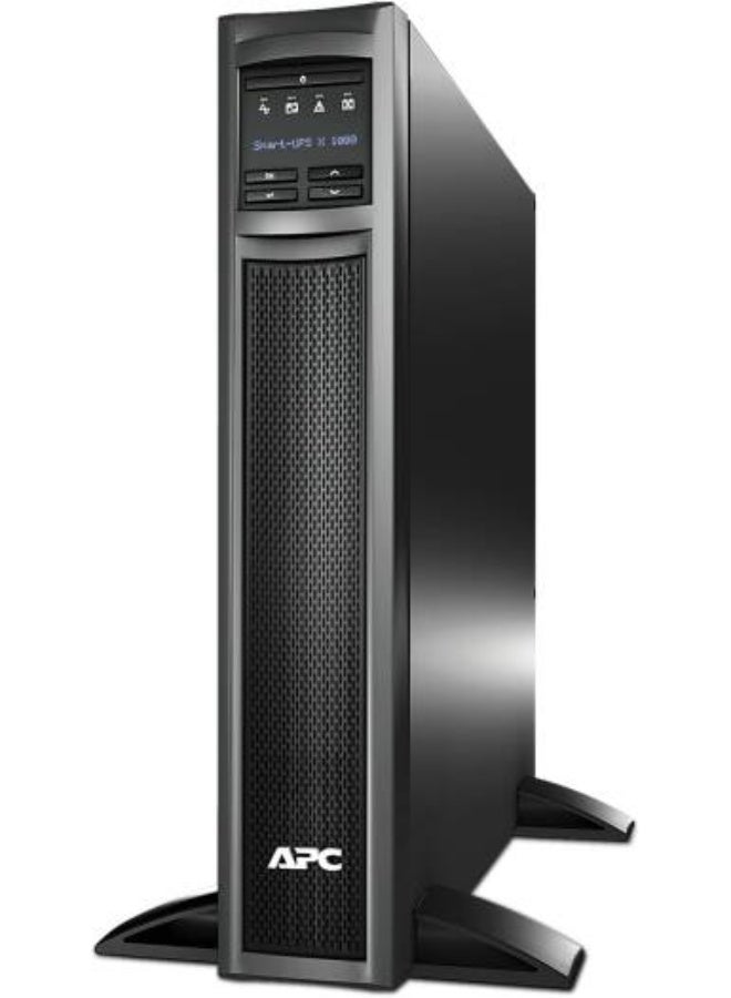 اي بي سي جهاز APC Smart-UPS SMC1000I-2UC هو مزود طاقة لا ينقطع (UPS) ذو تفاعل خطي، يوفر طاقة احتياطية بقوة 1000 فولت أمبير (VA) و600 واط (W) بجهد 230 فولت (V)، ومُصمم للتركيب في حامل (Rack Mount) بحجم 2 وحدة (2U) لحماية أجهزة الشبكة الهامة.