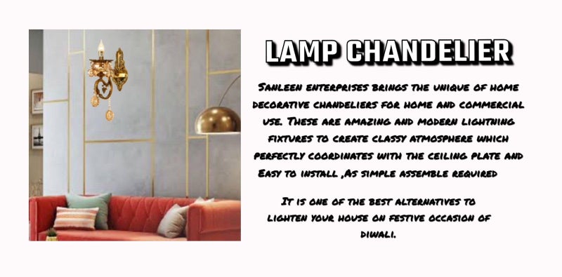 Sanleen Antique Gold Wall Light (Single) – Luxury Chandelier Style Wall Lamp | Decorative Wall Sconce for Living Room, Bedroom, Hallway, Hotel & Home Decor Lighting (Bulb Included) - Image 5