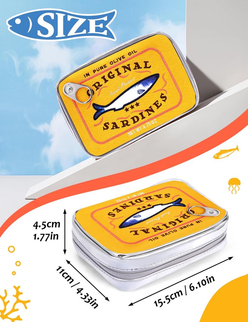 Cessfle Canned Sardines Makeup Bag, Funny Mothers Day Gifts Idea, Creative Cute Makeup Bag Canned Fish Cosmetic Bag - Mothers Day Mom Gifts from Daughter Son, Coquette Makeup Pouch for Women - Image 3