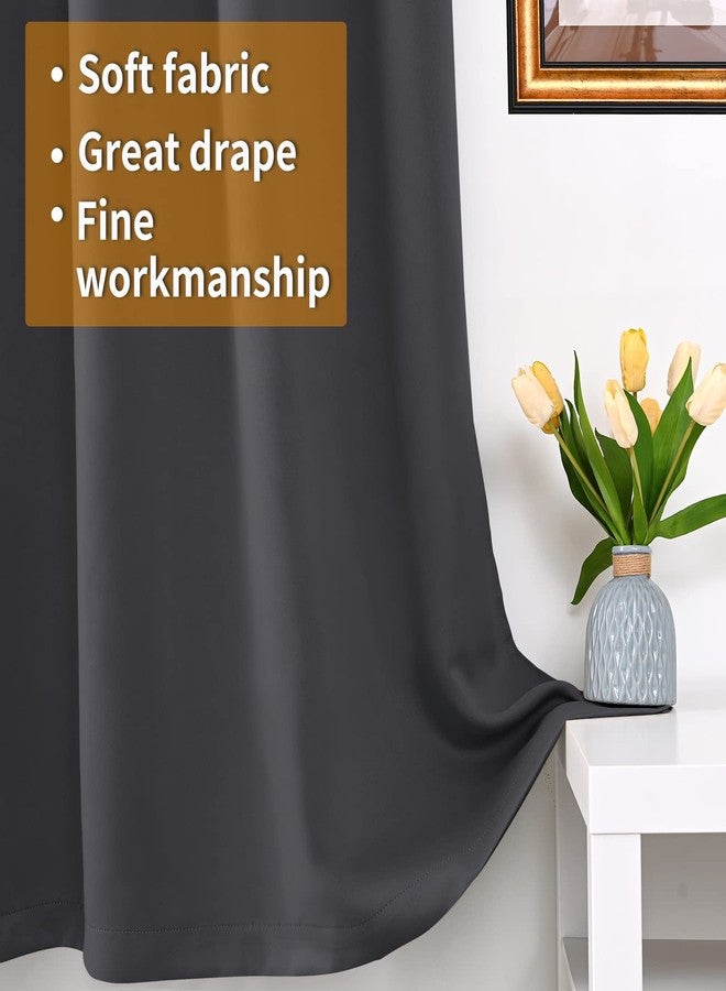 YoungsTex 100% Blackout Curtains for Living Room 84 Inches Long, Double Layer Noise Reduce Total Light Blocking Window Drapes for Bedroom, 2 Panels, 52 X 84 Inch, Dark Grey - Image 5